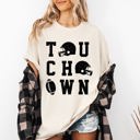 Small Ivory Cream Touchdown Helmet Football Game Day Big Game Tailgate Party Fan Favorite Comfort Colors Tee