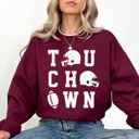  Touchdown Helmet Football Sports Game Day Big Game Tailgate Party Victory Sweatshirt