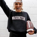 Medium Black Washington Football Game Day Tailgate Party State University College Big Game Touchdown Sweatshirt