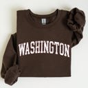 Small Dark Chocolate Brown Washington Football Game Day Tailgate Party State University College Big Game Touchdown Sweatshirt