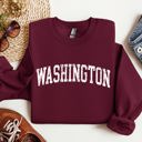 Medium Maroon Washington Football Game Day Tailgate Party State University College Big Game Touchdown Sweatshirt