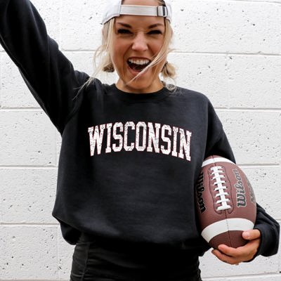 Wisconsin Football Game Day Big Game Touchdown Tailgate Party University State Sweatshirt