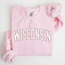 XL Light Pink Wisconsin Football Game Day Big Game Touchdown Tailgate Party University State Sweatshirt