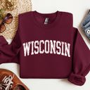 Small Maroon Wisconsin Football Game Day Big Game Touchdown Tailgate Party University State Sweatshirt