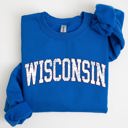 Large Royal Blue Wisconsin Football Game Day Big Game Touchdown Tailgate Party University State Sweatshirt