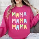  Mama Mama Mama Positivity Sarcastic Mental Health Colorful Pastel Crewneck Sweatshirt