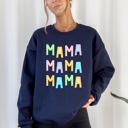 XXXL Navy Mama Mama Mama Positivity Sarcastic Mental Health Colorful Pastel Crewneck Sweatshirt