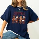 XXL Navy All Booked For Christmas Reindeer Santa Snowman Teacher Books Comfort Colors Tee