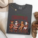 Medium Pepper Dark Gray All Booked For Christmas Reindeer Santa Snowman Teacher Books Comfort Colors Tee