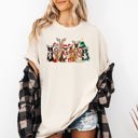 XXL Ivory Cream Christmas Dogs Antlers Reindeer Santa Dog Lover Holiday Edition Comfort Colors Tee