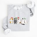 Christmas Party Cats Santa Cat Lover Cozy Festive Warm Comfort Lifestyle Sweatshirt