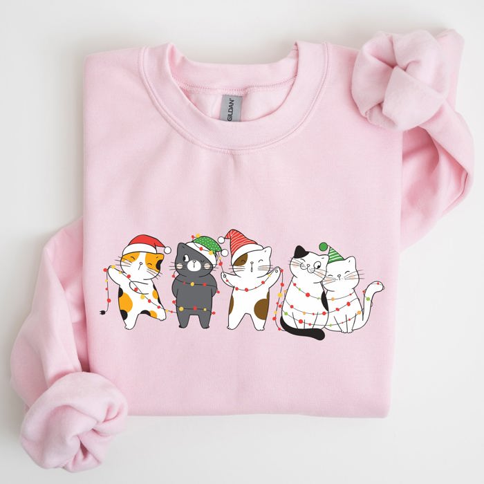 Christmas Party Cats Santa Cat Lover Cozy Festive Warm Comfort Lifestyle Sweatshirt