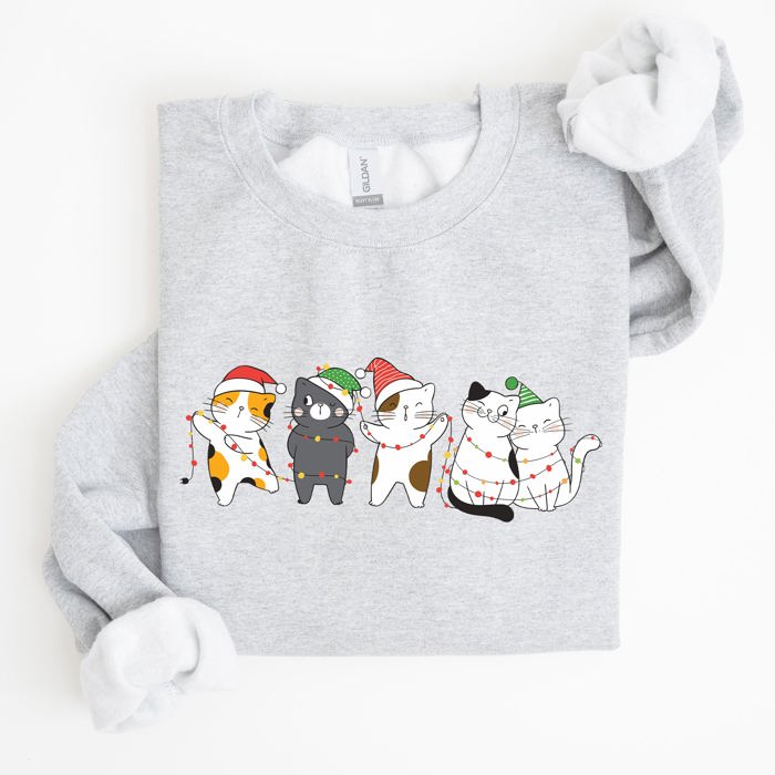 Christmas Party Cats Santa Cat Lover Cozy Festive Warm Comfort Lifestyle Sweatshirt