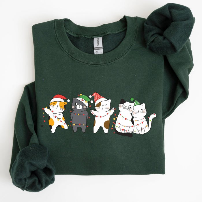 Christmas Party Cats Santa Cat Lover Cozy Festive Warm Comfort Lifestyle Sweatshirt