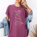 XXXL Berry Red Christmas Pit Bull Lights Santa Holiday Cheer Dog Lover Edition Comfort Colors Tee