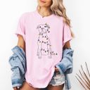 Small Blossom Light Pink Christmas Pit Bull Lights Santa Holiday Cheer Dog Lover Edition Comfort Colors Tee