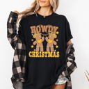  Howdy Christmas Gingerbread Men Western Cowboy Vintage Rustic Americana Celebration Comfort Colors Tee