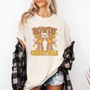 Medium Ivory Cream Howdy Christmas Gingerbread Men Western Cowboy Vintage Rustic Americana Celebration Comfort Colors Tee