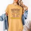 XXXL Mustard Howdy Christmas Gingerbread Men Western Cowboy Vintage Rustic Americana Celebration Comfort Colors Tee