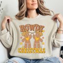 Medium Sand Howdy Christmas, Gingerbread Men, Western, Cowboy Sweatshirt