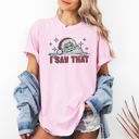 XXL Blossom Light Pink I Saw That Christmas Santa Presents Funny Holiday Quote Graphic Comfort Colors Tee