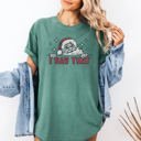 XL Light Green I Saw That Christmas Santa Presents Funny Holiday Quote Graphic Comfort Colors Tee