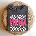 Small Pepper Dark Gray Mama Checkered Vibrant Retro Vintage Classic Bold Nostalgic Playful Energetic Statement Comfort Colors Tee