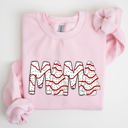 Large Light Pink Mama Christmas Cake Santa Winter Snow Varsity Retro Vintage Limited Edition Sweatshirt