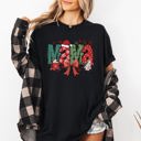 XL Black Mama Christmas Fun Reindeer Hot Chocolate Cake Holiday Family Theme Comfort Colors Tee