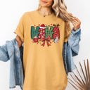XL Mustard Mama Christmas Fun Reindeer Hot Chocolate Cake Holiday Family Theme Comfort Colors Tee