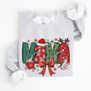 Medium Ash Light Gray Mama Christmas Fun Reindeer Hot Chocolate Cake Holiday Edition Cozy Festive Sweatshirt