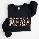 XL Black Mama Cow Print Western Country Varsity Retro Vintage Heritage Classic Sweatshirt