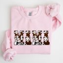 Small Light Pink Mama Cow Print Western Country Varsity Retro Vintage Heritage Classic Sweatshirt