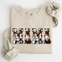 Large Sand Mama Cow Print Western Country Varsity Retro Vintage Heritage Classic Sweatshirt