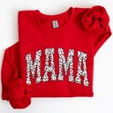 XL Red Mama Dalmatian Print Varsity Retro Vintage Bold Graphic Statement Cozy Everyday Wear Sweatshirt