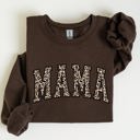  Mama Leopard Print Cozy Fleece Sweatshirt With Soft Plush Interior For Everyday Comfort