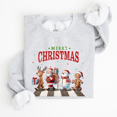 Merry Christmas Reindeer Santa Snowman Gingerbread Winter Xmas Holiday Edition Sweatshirt
