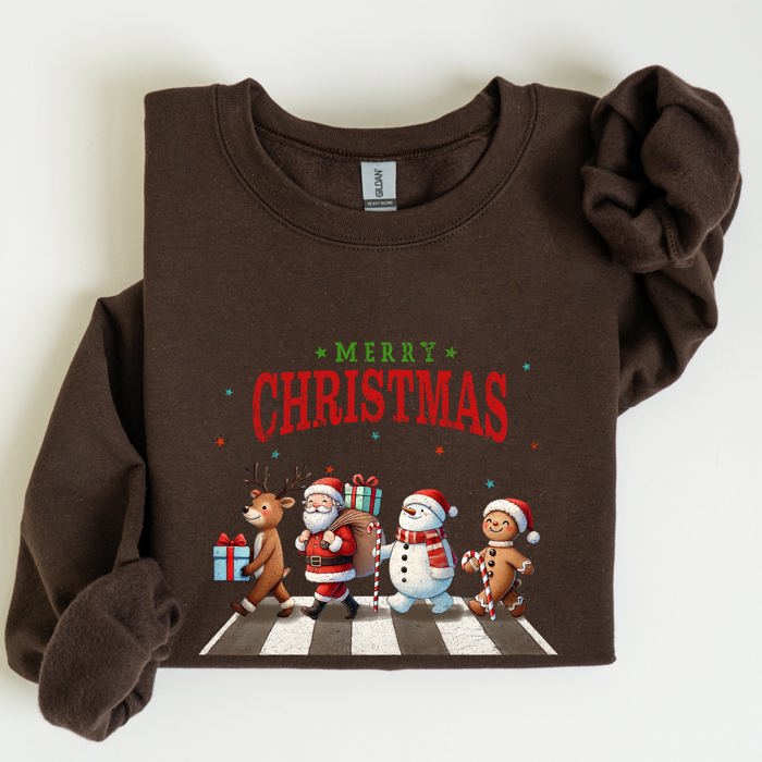 Merry Christmas Reindeer Santa Snowman Gingerbread Winter Xmas Holiday Edition Sweatshirt