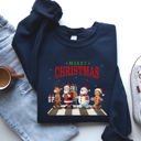 XXXL Navy Merry Christmas Reindeer Santa Snowman Gingerbread Winter Xmas Holiday Edition Sweatshirt