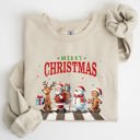 XXXL Sand Merry Christmas Reindeer Santa Snowman Gingerbread Winter Xmas Holiday Edition Sweatshirt