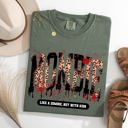 Small Moss Dark Green Mombie Like A Zombie But With Kids Halloween Witch Spooky Mom Life Comfort Colors Tee