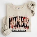 Medium Sand Mombie Like A Zombie But With Kids Halloween Spooky Mom Life Witch Graphic Sweatshirt