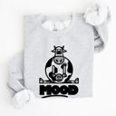  Moo'd Cow Funny Moody Mental Health Positivity Encouraging Humor Wellness Vibes For Positivity Seekers Sweatshirt