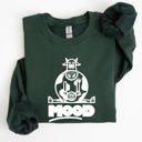 XXL Forest Green Moo'd Cow Funny Moody Mental Health Positivity Encouraging Humor Wellness Vibes For Positivity Seekers Sweatshirt