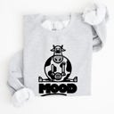 XXL Ash Light Gray Moo'd Cow Funny Moody Mental Health Positivity Encouraging Humor Wellness Vibes For Positivity Seekers Sweatshirt