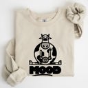 Small Sand Moo'd Cow Funny Moody Mental Health Positivity Encouraging Humor Wellness Vibes For Positivity Seekers Sweatshirt
