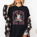 XXXL Black North Pole Book Club Reading Teacher Cozy Christmas Santa Library Comfort Colors Tee