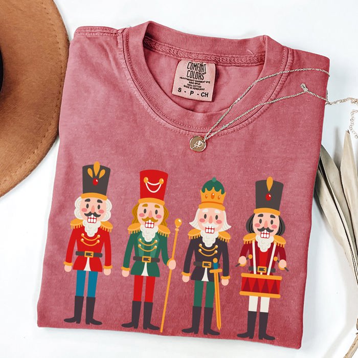 Nutcrackers Christmas Classic Winter Decorations Holiday Theme Comfort Colors Tee