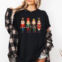 Medium Black Nutcrackers Christmas Classic Winter Decorations Holiday Theme Comfort Colors Tee