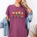 Small Berry Red Nutcrackers Christmas Classic Winter Decorations Holiday Theme Comfort Colors Tee